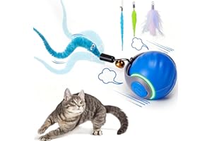 Doggie Juguete Gato 2 Velocidades - Juguete Interactivo Gato y Pelota Interactiva para Gatos - Juguetes para Gatos Innovadores - Cat Toy para Ejercicio y Diversión