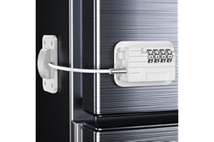WILNIRY Serrures de Réfrigérateur à Combinaison-Bloque Porte Frigo Sécurité enfant pour bébés, Enfants et Adultes - Cadenas Code Securite Frigo pour Convient aux Fenêtres Armoire Tiroir (Blanc - 1 pièce)