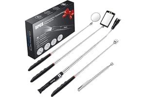 Magnetic Telescopic Pickup Tool with 3 LED Lights, Preciva Pick Up Stick, Telescopicing LEDlight with Magnet, Gadget Pickingup Toolkit Gift for Men, Women, Father, etc.(Flashlight)