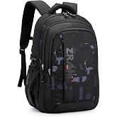 Amythe School Backpack for Teens 10-18 Years, 29 L, Black | Children's School Backpack, Laptop Bag 15.6" for Boys, Casual Fas