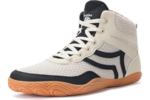 SISTTKE Mens Wrestling Shoes Wide Boxing Shoes Zero Drop Sole