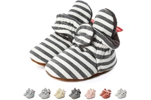TMEOG Baby Booties Slippers Infant Boots Newborn First Walking Shoes Baby Winter Sock Crib Shoes for Boys Girls 0-6 Months