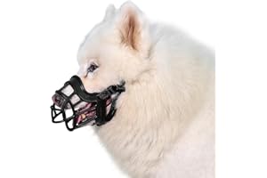 OneTigris Bozal, bozal suave para perros de goma resistente, correa ajustable adecuada para bozales de perros medianos y grandes Prevención de ladridos, mordeduras y masticar (L)