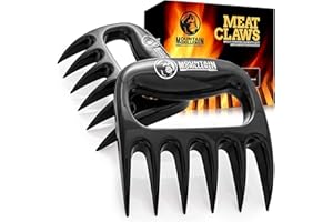 Griffes pour déchiqueter la viande - 2 griffes en plastique pour déchiqueter la viande de porc - Pour le barbecue, le fumoir ou le grill - Déchiquetez la viande sans vous brûler les mains (Black)