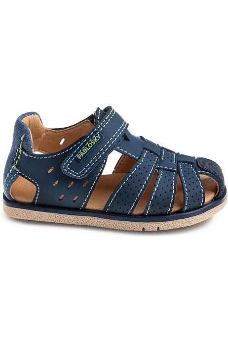 Pablosky Quizz Sandalen Für Kinder – Aus Natürlichem Leder, Mit Klettverschluss, SUPERFLEX-Sohle