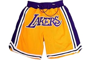 Kdtoll Pantalones NBA Hombre - Pantalones Cortos Lakers de Baloncesto para Verano y Deportes al Aire Libre - Shorts de Entrenamiento de Secado Rápido con Bolsillos