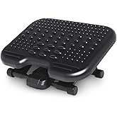 Kensington Adjustable Ergonomic Foot Rest - SoleMassage under desk foot rest for improved posture, siatica and orthopedic rel