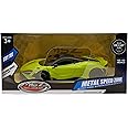 METAL SPEED ZONE MSZ 1:24 McLaren 765 LT Concept Diecast Model Car, Functions: Free Wheel, Opening Doors, Hood with Lights & Sounds, Black