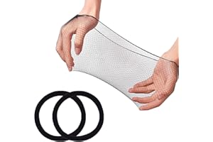 YTUGIL Hair Nets 100pcs - Disposable Invisible High Elastic Invisible Mesh Hair Net for Women Girls Stewardess Ballerina Kitchen Food Service or Daily Use - Breathable, Lightweight(Black)