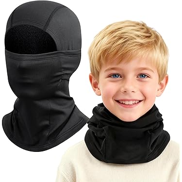 AYPOW Kinderen Winter Thermische Fleece Muts Bivakmuts voor 1-8 Jaar, Nieuwigheid Dierenhoed Multifunctionele Winddichte Warme Fleece Muts Pet Capuchon Nekwarmer Sjaal voor Jongens Meisjes Peuter