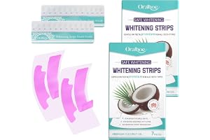 LOLANIUT 7 behandlingar Teeth Whitening Strips, Coconut Mint WhiteningStrips, professionella tandblekningsremsor, emaljsäker & med naturliga ingredienser, Teeth Stain Remover (2 st)