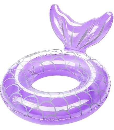 Anello Da Nuoto Unicorno Gonfiabile | Galleggiante PVC Con Glitter Per