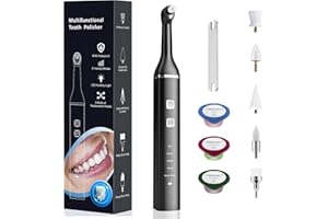 KSHOT Tooth Polisher Electric Stain Plaque Remover for Teeth, Teeth Cleaning whitening Plaque Stain Removal Yellow Teeth with 5 Modes, Teeth Polisher Stain Remover with 5 Heads & 3 Toothpaste