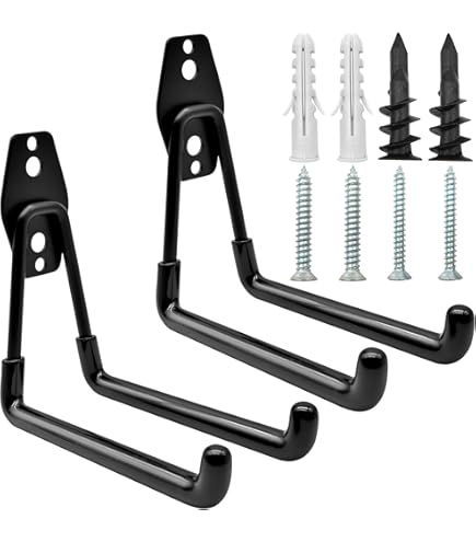 Schramm Wandhaken Schramm® 6 Stück Wandhaken Ca. 7 X 4 X 12 Cm Universalhaken Mehrzweckhaken Haken Garage Doppelhaken Werkzeughalter Waehlbar In Schwarz Oder Orange S0x3l092