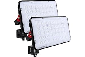 INDMIRD Focos LED Exterior 100W, 2 Piezas 10000LM Focos LED IP66 Impermeable Proyector LED Exterior 6500K Blanco Frío Luces Led Exterior Iluminación de Seguridad para Jardín, Garaje, Patios, Parque, Terraza