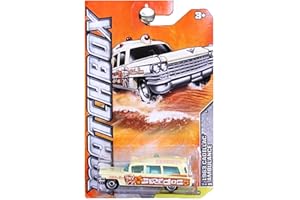 MATTEL Matchbox 2012 Beach 1963 Cadillac Ambulance Surf Doc Beach Patrol Yellow