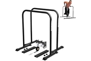 GORNATION Barras Paralelas Calistenia, Barras de Dip, Equipo de Entrenamiento de Calistenia, Fitness y Gimnasia con Pies Antideslizantes, Dip Bars, Paralelas para Entrenamiento en Casa y Exteriores