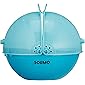 Amazon Brand - Solimo Plastic Drainer/Colander with lid (Blue)