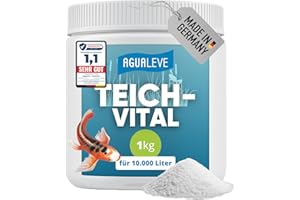 AGUALEVE® Teichvital 1kg *NEU* | der Fittmacher für jeden Teich mit innovativen BIO3-Hochleistungs-Mikroogransimen | für Fisch-, Garten- & Schwimmteiche | Made in Germany | für 10.000l Teichwasser