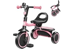 besrey Triciclo para Niños de 18 Meses a 5 Años, Triciclo para Niños Pequeños, Regalo y Juguetes para Niños y Niñas, Triciclos para Niños Unisex