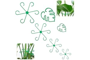 lasuroa 6stk Pflanzen Stielstützen, Monstera Pflanzenstäbe Robuste Blatt Freund Stütze Grüne Pflanzen Vermehrung Halter Kletter Zimmerpflanzen Spalier für Zimmerpflanzen Gesundes Wachstum (Grün)