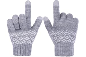 SHOLOV Guanti invernali, guanti invernali caldi tattili antiderapant super morbidi guanti lavorati a maglia sport inverno guanti ciclismo ciclismo moto per uomo donna