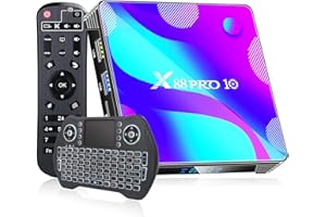 EASYTONE Android TV Box, Android TV Box 11.0, 4GB RAM 32GB ROM RK3318 Quad-Core Support Cast Screen 2.4G/5G WiFi BT 4.0 3D 4K USB 3.0 Smart TV Box with Mini Wireless Keyboard Backlit