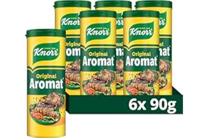 Knorr Aromat Original All Purpose Savoury Seasoning free from artificial colours and preservatives for vegetables, rice, pasta or salads 6x 90 g