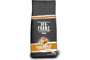 Der-Franz - Café Mélange d'Arabica et de Robusta, Torréfié, Grains Entiers aux Arômes Naturels de Noisette Certifié UTZ, en Grains, 1 000 g