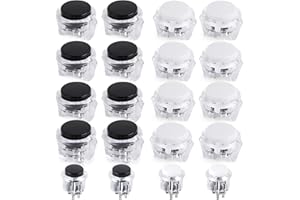Umierke 20PCS Push Button for Arcade Video Game Consele(10 White + 10 Black), 24mm × 16, 20mm × 4, Arcade DIY Parts