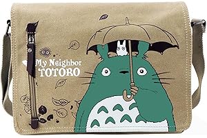 Driflo My Neighbor Totoro Crossbody Bag, My Neighbor Totoro Shoulder Bag, Canvas B-ag Men's, Messenger Bags, Large Capacity Crossbody B-ag Cartoon Bags Gifts for Kids Fans