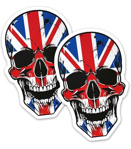 EU/UK Flaggen Aufkleber Set – 4 Stück, Je 5,1 Cm, Vinyl, Für Auto, Helm & Mehr