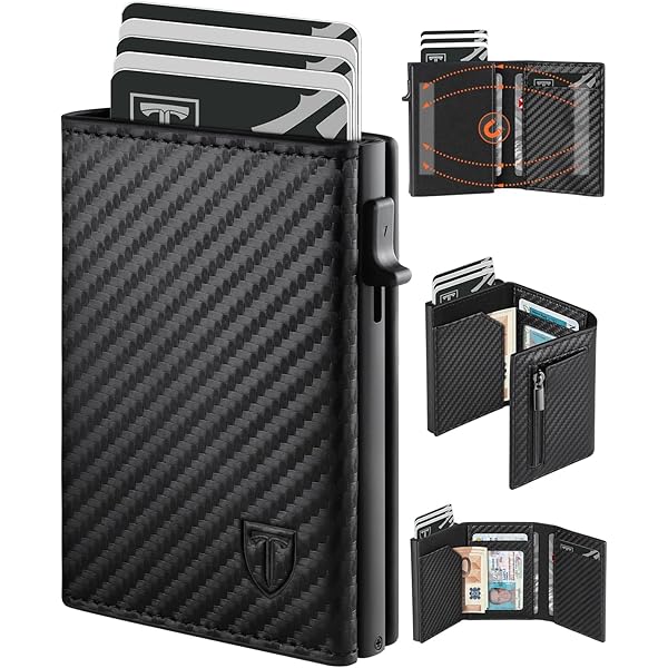 Portafoglio Da Uomo Mywalit Con Fermasoldi E Tecnologia RFID Nero/Blu - Foto 2