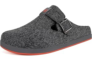 Sisttke Pantofole Donna Uomo Ciabatte in Feltro Unisex Slippers Invernali Chiuse con Plantare Intercambiabile