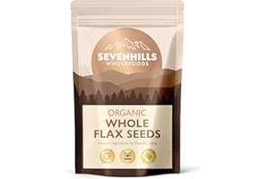 Sevenhills Wholefoods Organic Whole Flax Seeds (Linseed) 900g, High in Omega 3, Certified Organic & Vegan