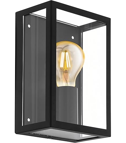 Applique Da Esterno Qazqa Rotterdam – 1 Luce, Stile Rustico, Colore Nero, IP44, Porta E27, Dimmerabile, In Acciaio