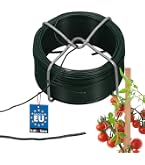 Fil De Fer Plastifié Vert 2,2mm Rouleau 50m - Fil Métal Enduit PVC Pour Jardin Et Clôture