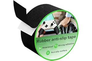 CVMGO Rubber Grip Tape 5CM × 3M Ultra Strong Waterproof Anti Slip tape Enhanced Textured Super Strong Adhesive for Handles or Contact Surfaces for Secure Hold & Friction for DIY Tools & Gadgets & More Black