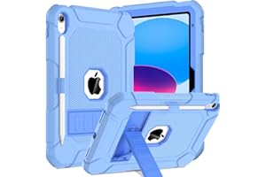TOPWANT Case for iPad (A16) 11th/10th Generation (11/10.9 inch) 2025/2022, Heavy Duty Shockproof Rugged Protective iPad 11th/10th Generation Case with Kickstand & Pencil Holder, Blue
