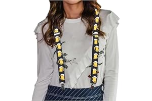Generisk 2026 Dimndl oktoberfest hängslen för vuxna, oktoberfest, unisex, elastisk, trippelklämma