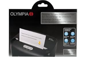 OLYMPIA Papier olejny do niszczarek papieru do czyszczenia i smarowania jednostki tnącej