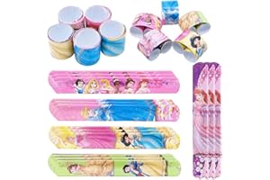 OCDSLYGB 20PCS Slap Bands Princess Slap Bracelets Princess Snap Bands for Boys Girls Birthday Parties Gifts Toys Party Bag Fillers Princess (TDD4158)