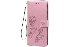 GOKEN Funda para Xiaomi Redmi Note 11 4G / Redmi Note 11S Funda, Leather Folio Carcasa con Billetera, Flor Rosa 3D, Magnética Premium TPU/PU Cuero FILP Case Cover con Soporte/Tapa Tarjetas
