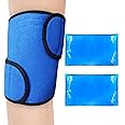 Knee Ice Pack for for Injury, Reusable Hot Cold Ice Gel Pack for Swelling, Muscle Soreness, Joint Pain, Flexible Knee Ice Pack Wrap Cold Compress for knee Pain Relief, Knee Surgery, Sprains, Arthritis