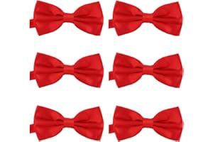 DonDon Set da 6 papillon da uomo 12 x 6 cm già legato e infinitamente regolabile