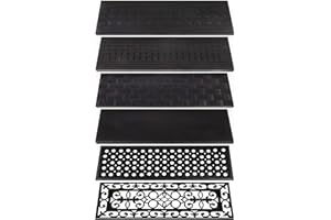 casa pura® Cover Steps | Non-Slip Mats for Stairs | Scale | 100% Waterproof | Maximum Grip | Rubber | Set of 5 25 x 75cm Coin