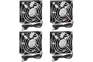 Joycabin 4 stycken 80 mm USB-fläkt 5 V PC-fläkt fläkt fläkt 8025 borstad kylfläkt 80 x 25 mm kylfläkt, CPU-fläkt för kylning gör-det-själv PC datorhölje 3D-skrivarradiatorer