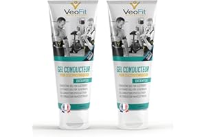 VeoFit- Gel Conduttore Elettrostimolazione Eucalipto, Gel per Elettrostimolatore EMS, TENS, Elettrodi elettrostimolatori, Gel Pad – Migliora l’Aderenza degli Elettrodi, Protegge la pelle – Made in France