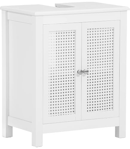 Schildmeyer 105646 NIKO Meuble sous-lavabo, Blanc nacré, 59,8 x 32,6 x 62,4 cm