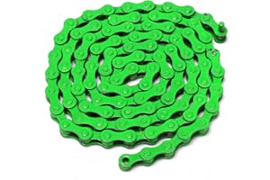 AAlamor 1/2 X 1/8Inch 96 Enlaces De Una Sola Velocidad Colorido Cadena De Engranaje Fijo MTB BMX Bicicleta Bicicleta De Carretera - Verde